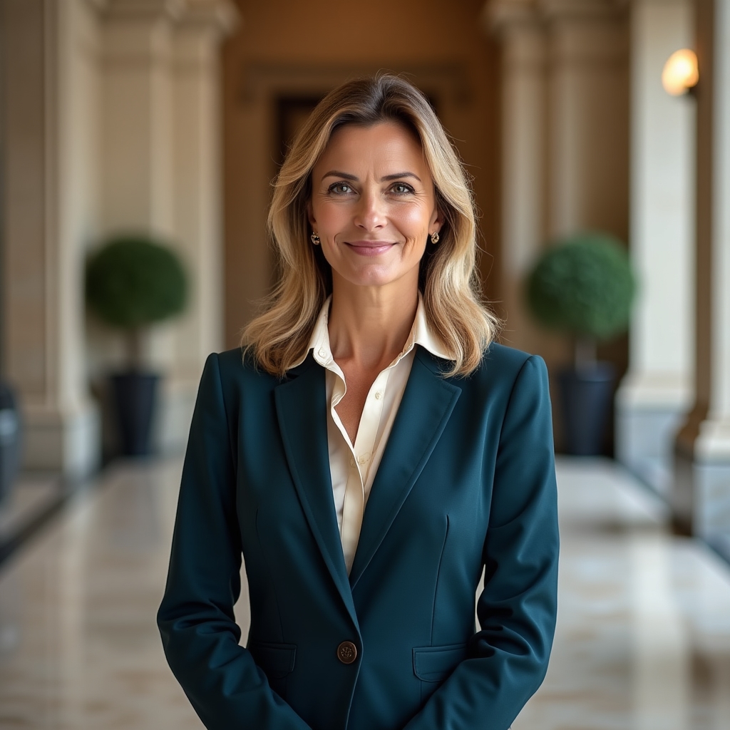 Anna Kowalska, autorka programu, w biurowym otoczeniu